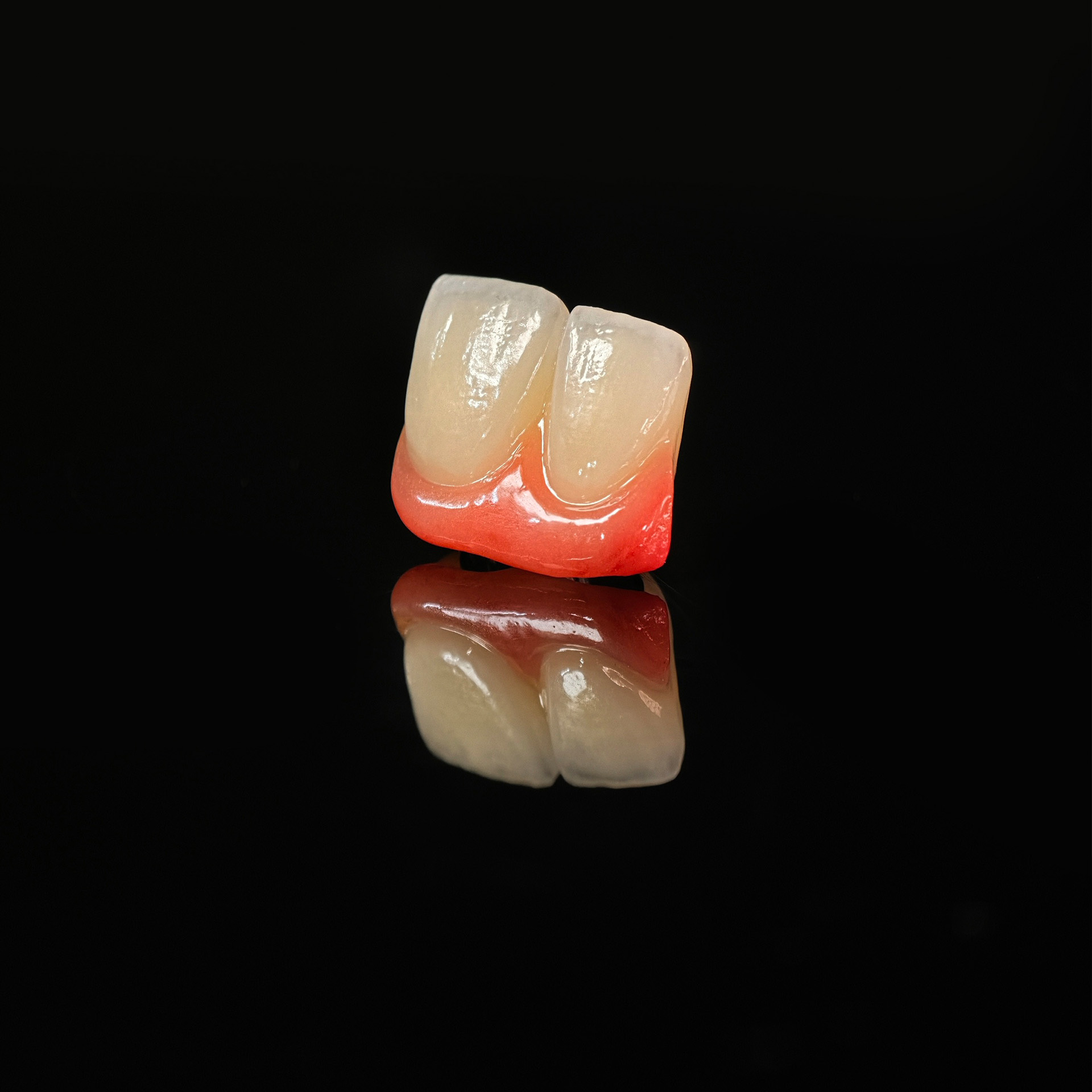 Zirconia bridge with ti-base b