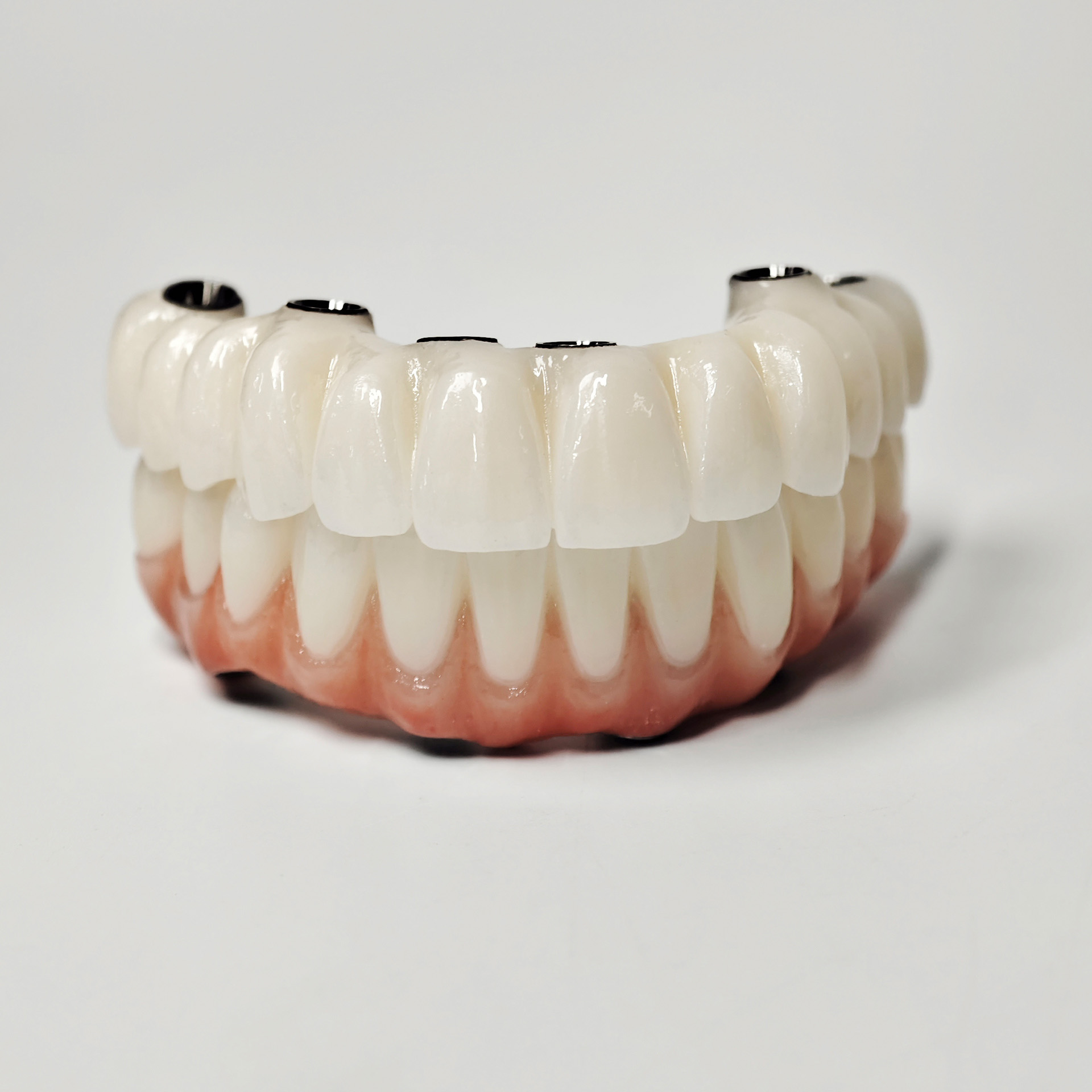 Full-arch zirconia bridge with