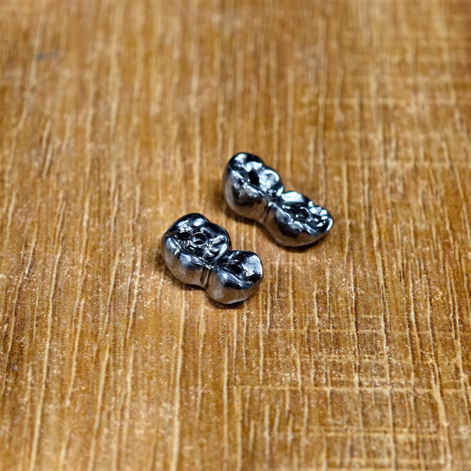 Titanium bridges with cement r